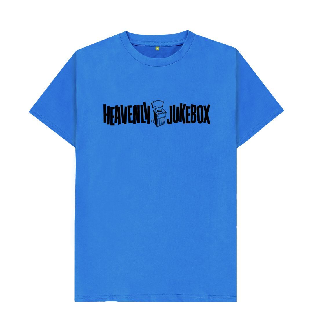 Bright Blue Heavenly Jukebox - Black Logo T-Shirt