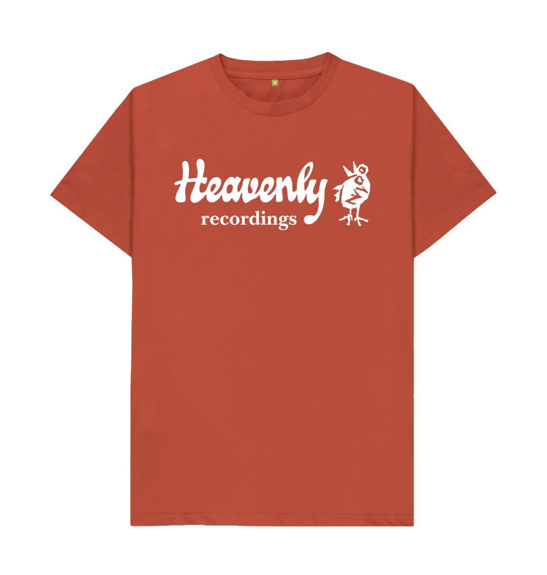 Rust Heavenly Recordings Logo Tees - White Logo