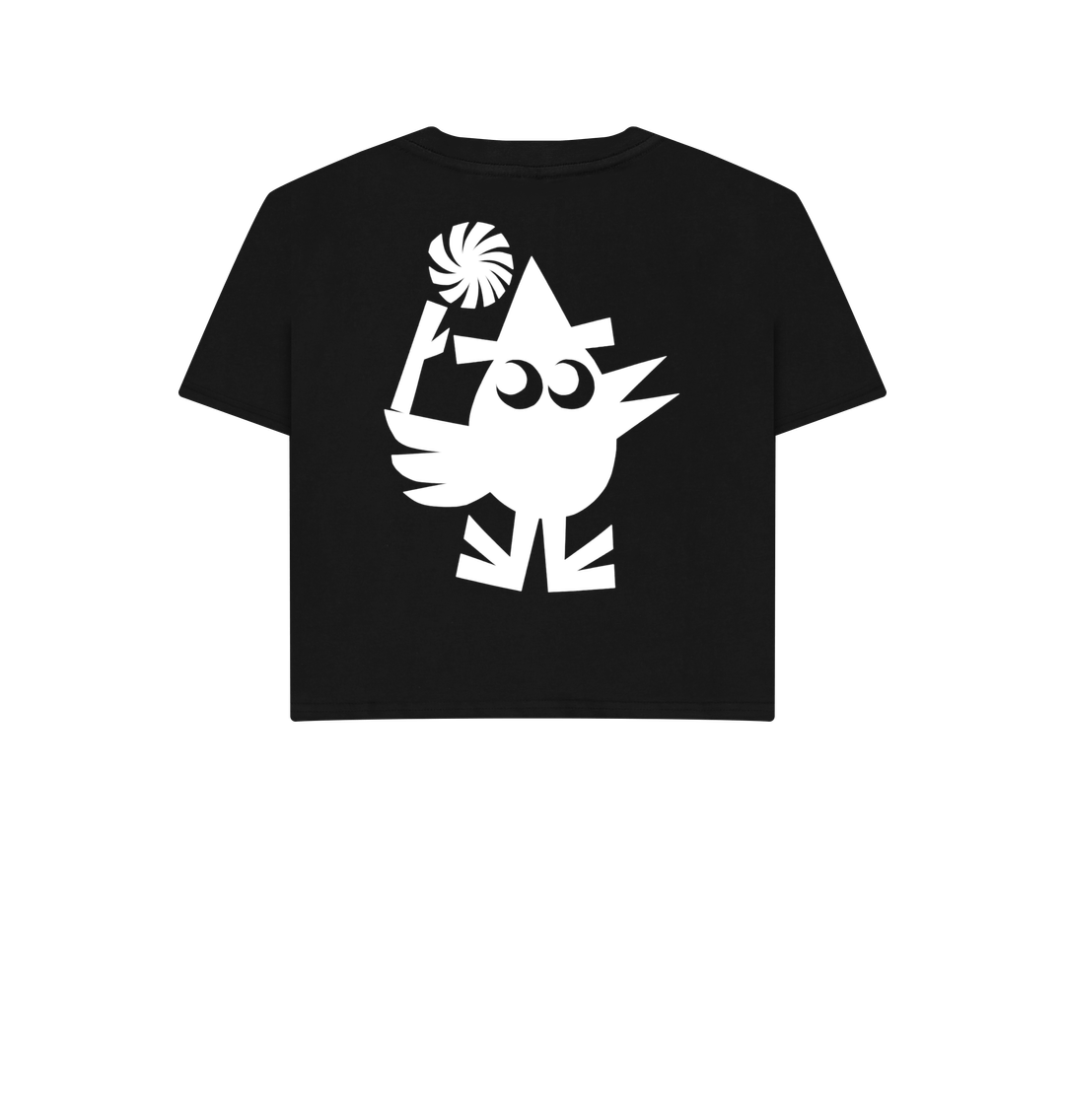 Black Printed T-shirt Back