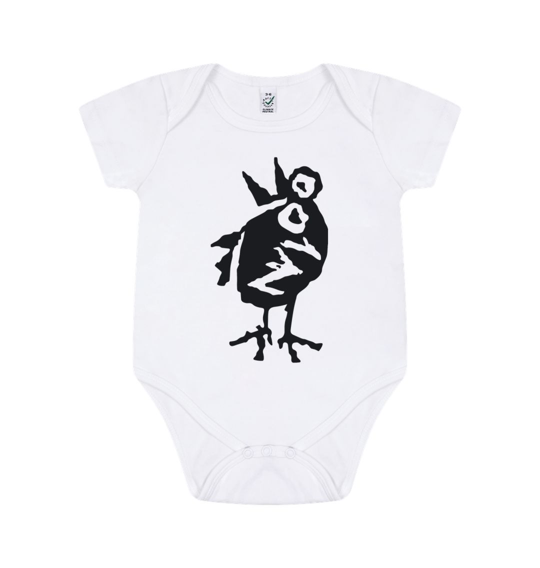 White Heavenly Bird Babygrow