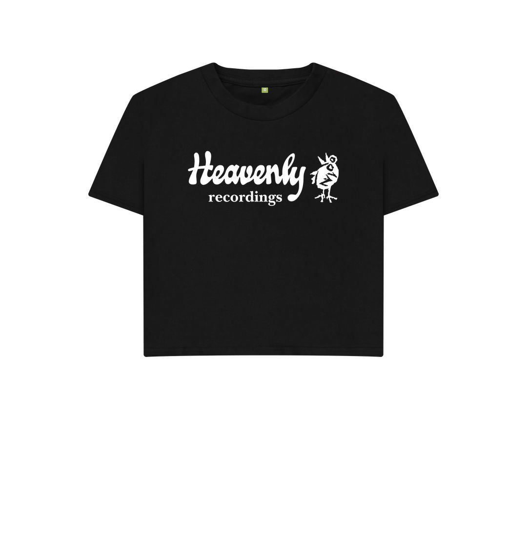 Black Heavenly Recordings - White Logo - Boxy Tee