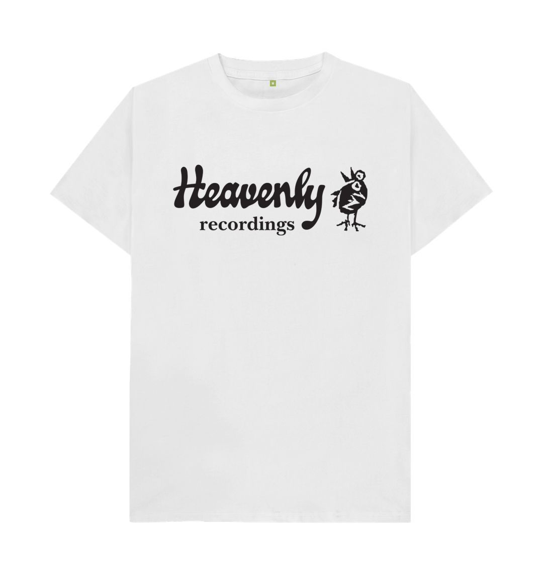 White Heavenly Recordings Logo T-shirt - Black Logo